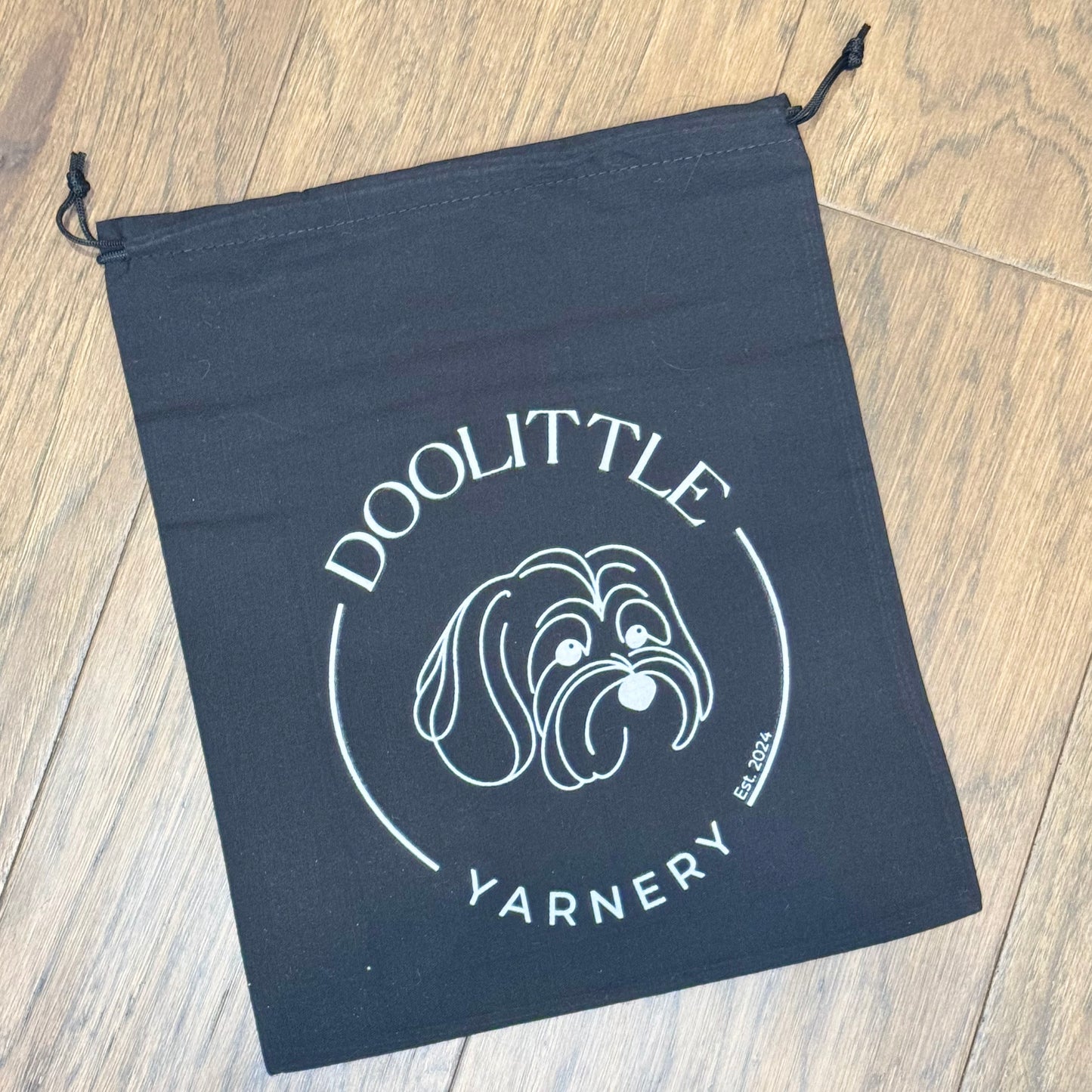 Doolittle Yarnery Drawstring Bag