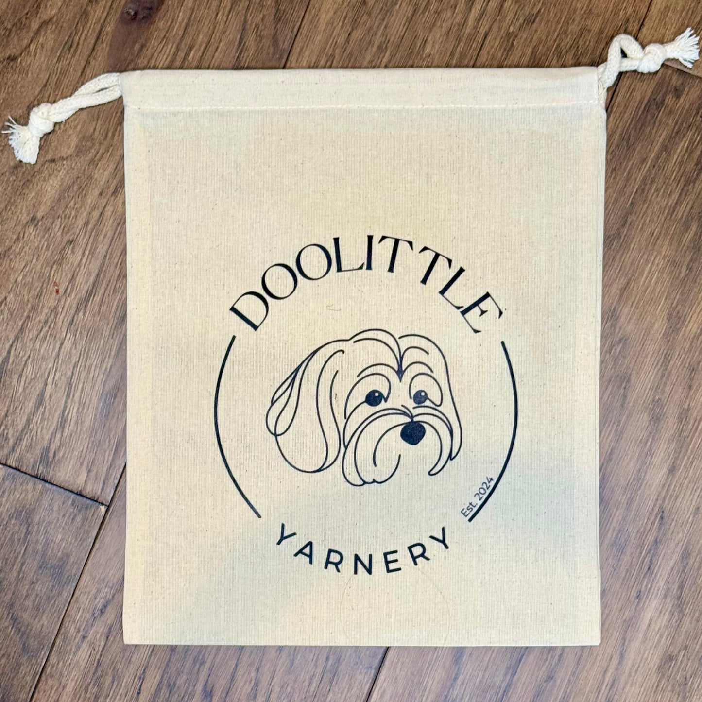 Doolittle Yarnery Drawstring Bag