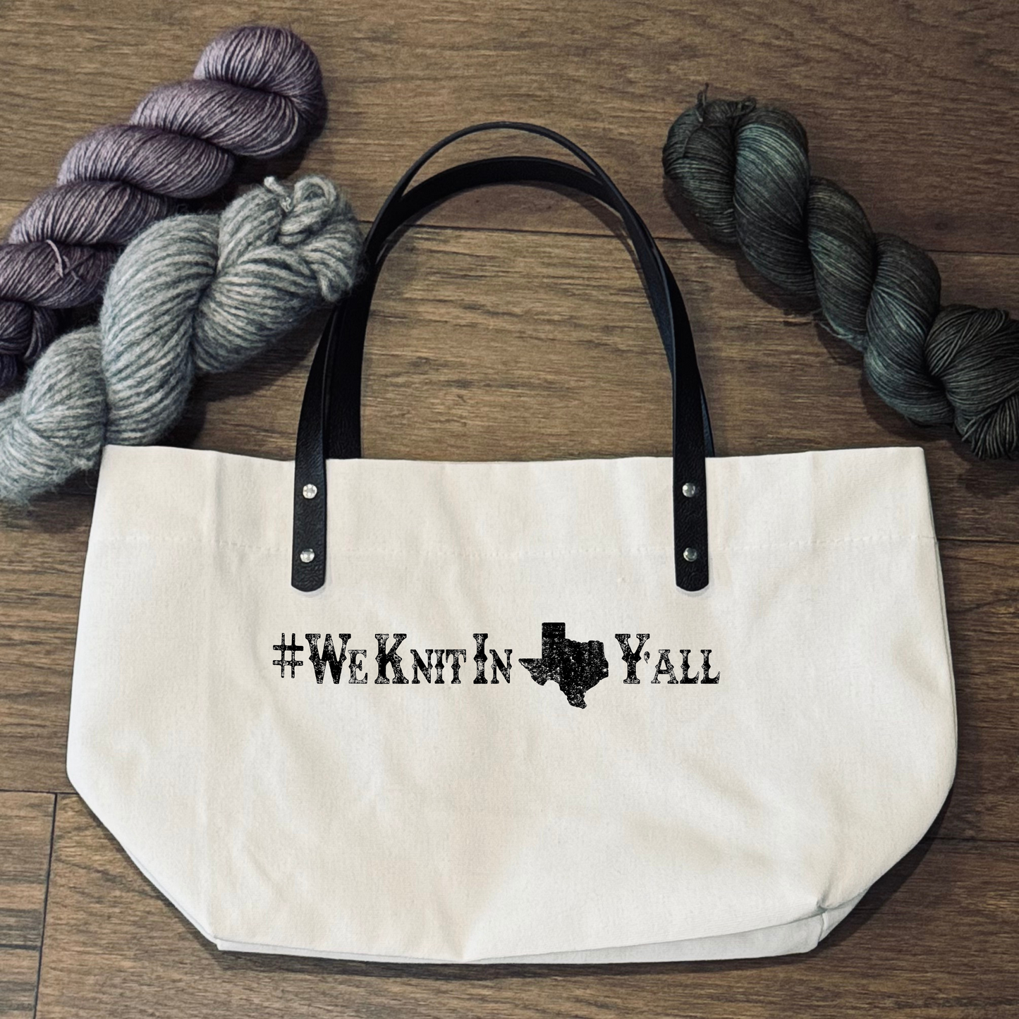 We Knit in Texas Y'all Project Bag
