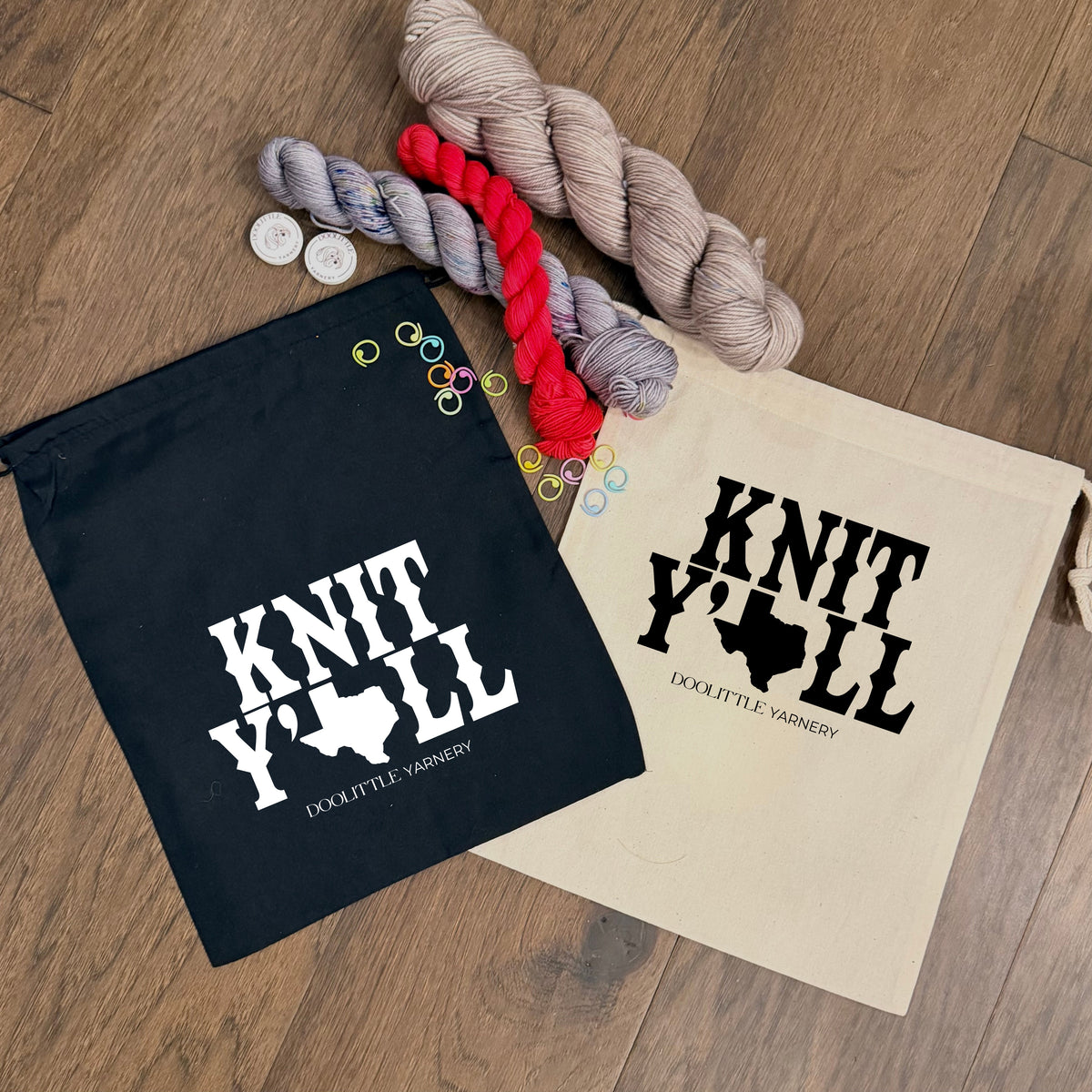Knit Y'all (Texas) Drawstring Bag