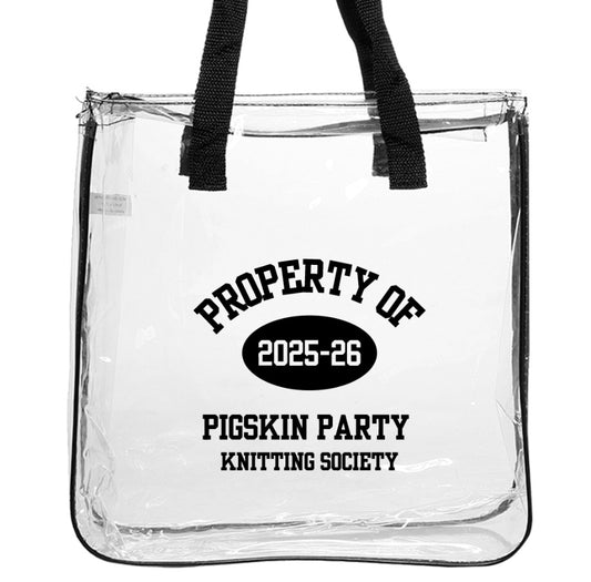 Pigskin Party Exclusive Clear Stadium Bag Tote - PREORDER