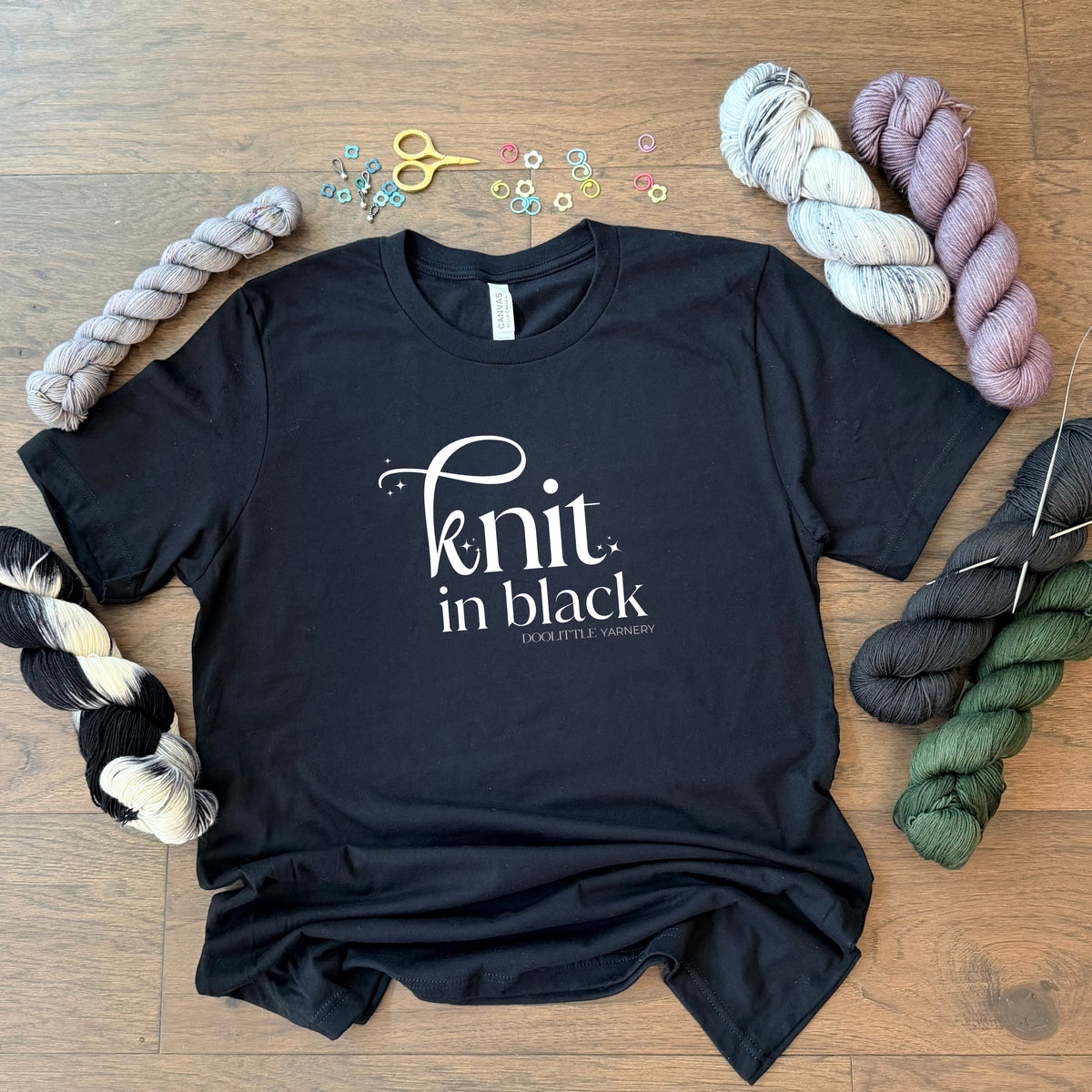 Live Dangerously, Knit in Black T-shirt