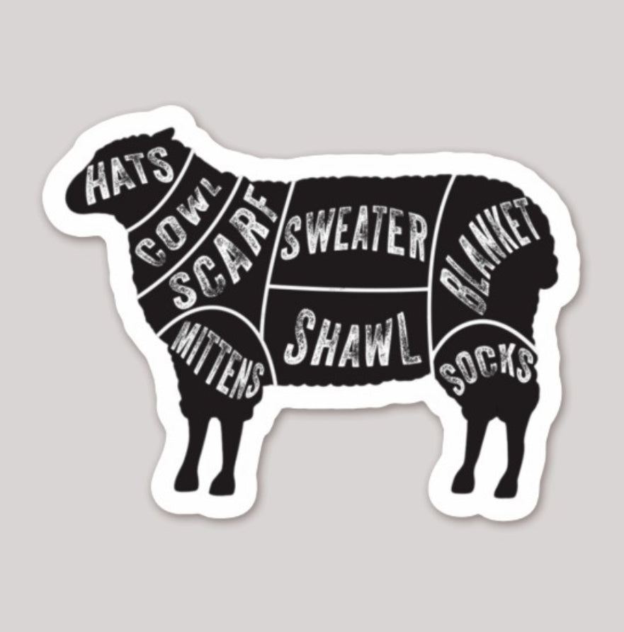 Cuts of Sheep Sticker