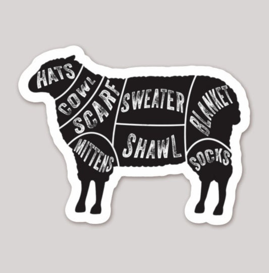 Cuts of Sheep Sticker