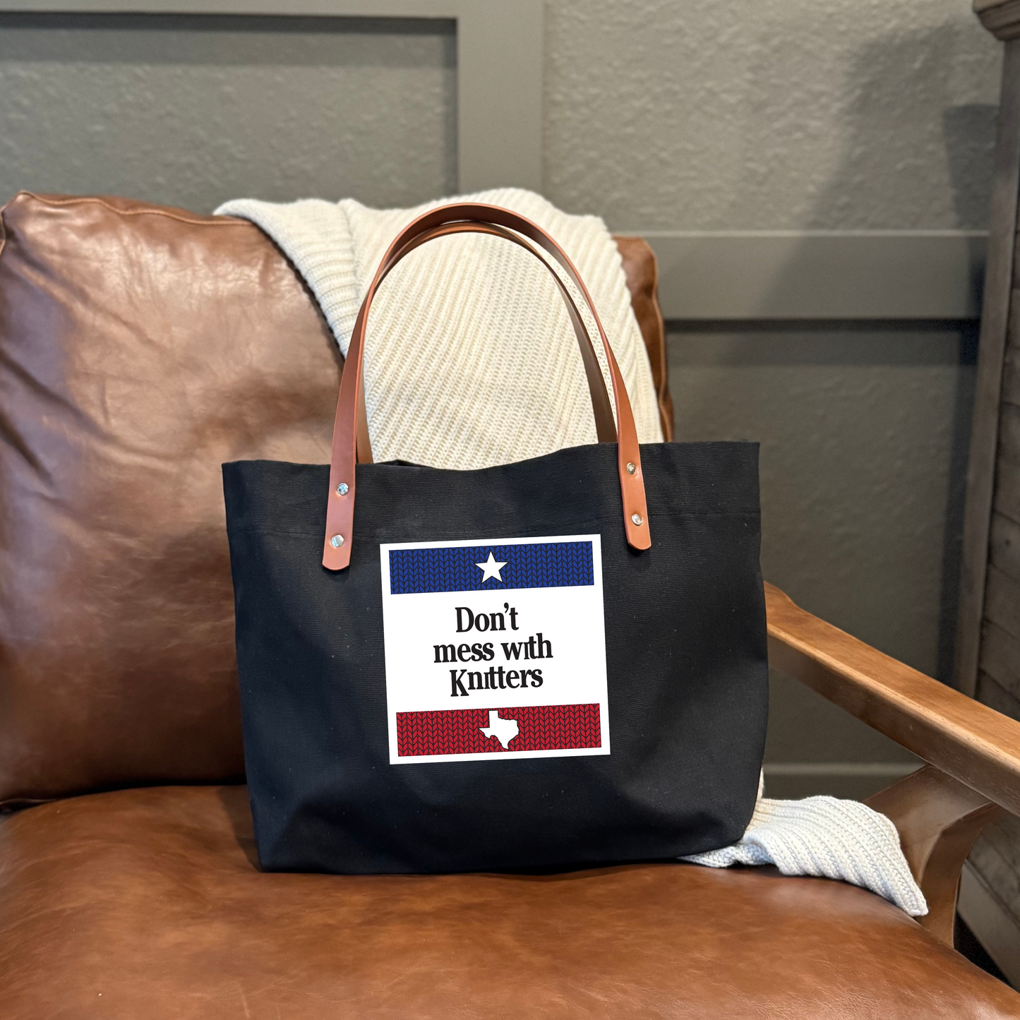 Don't Mess with Knitters Project Bag