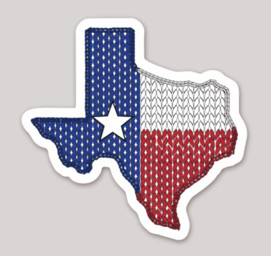 Stockinette Texas Sticker