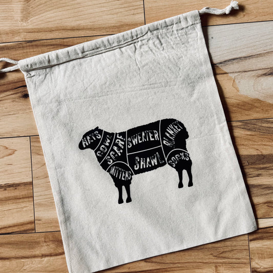 Cuts of Sheep Drawsttring Bag