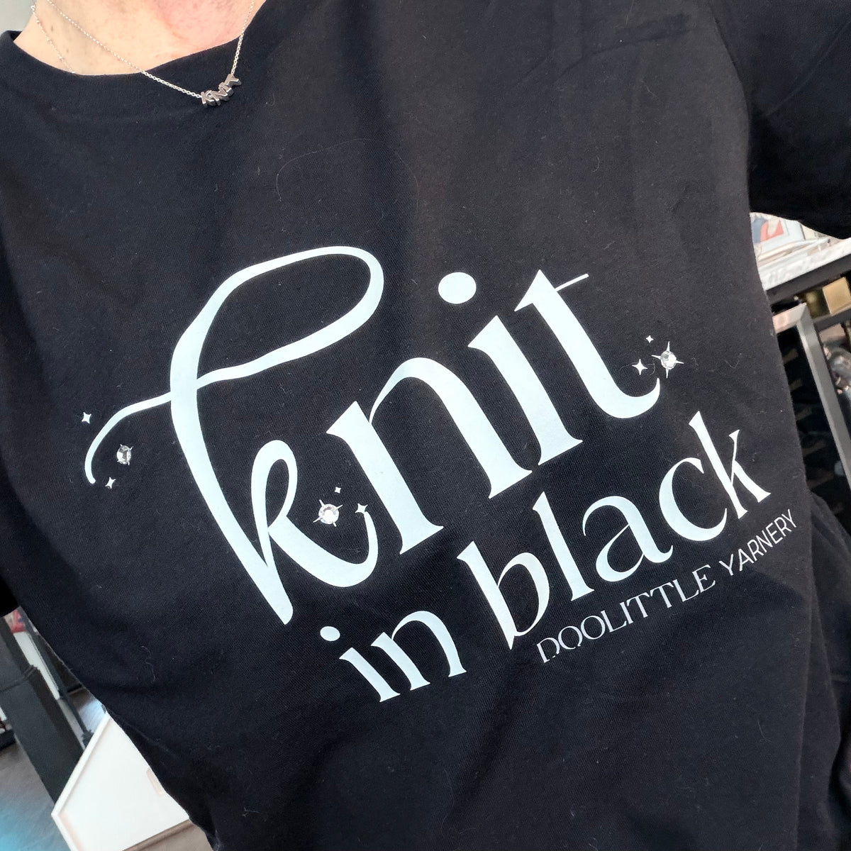 Live Dangerously, Crochet  in Black T-shirt